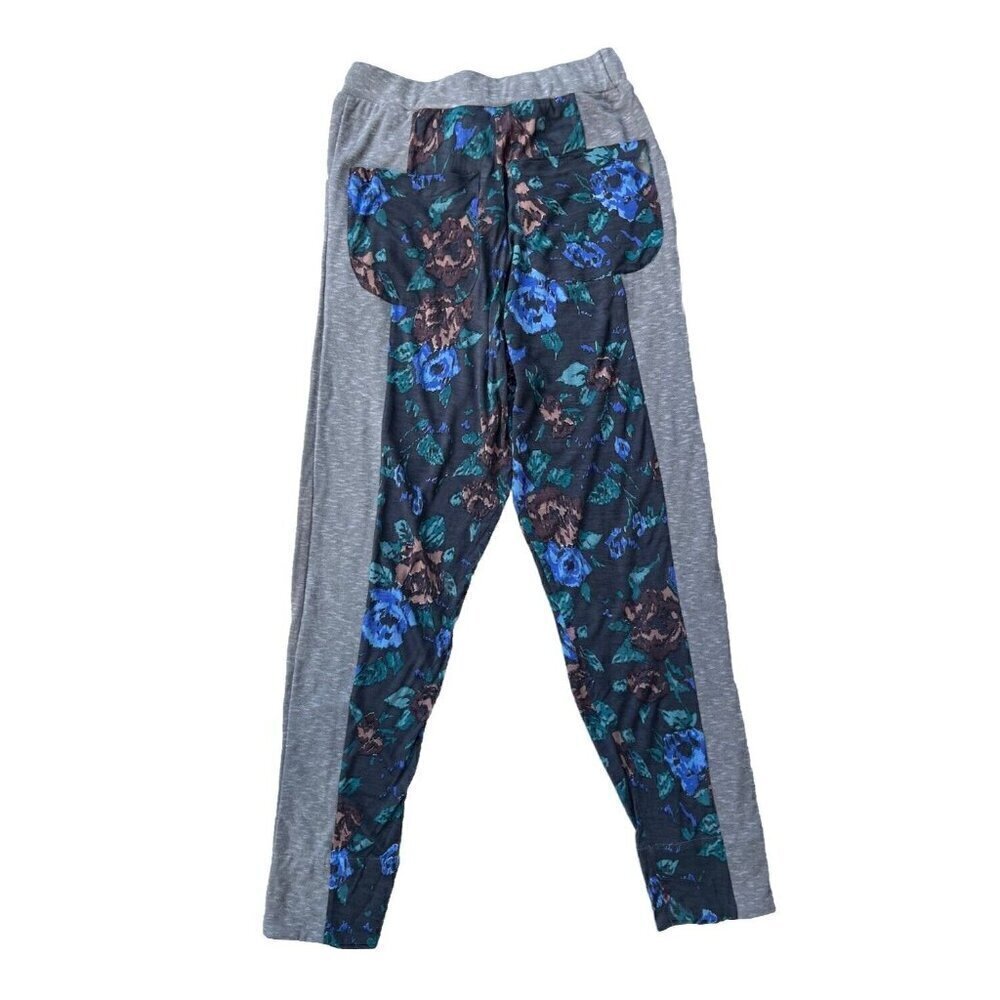 Tallow Ashton Floral Gray Rayon Lounge Track Pants Size 4 — image 2 of 8